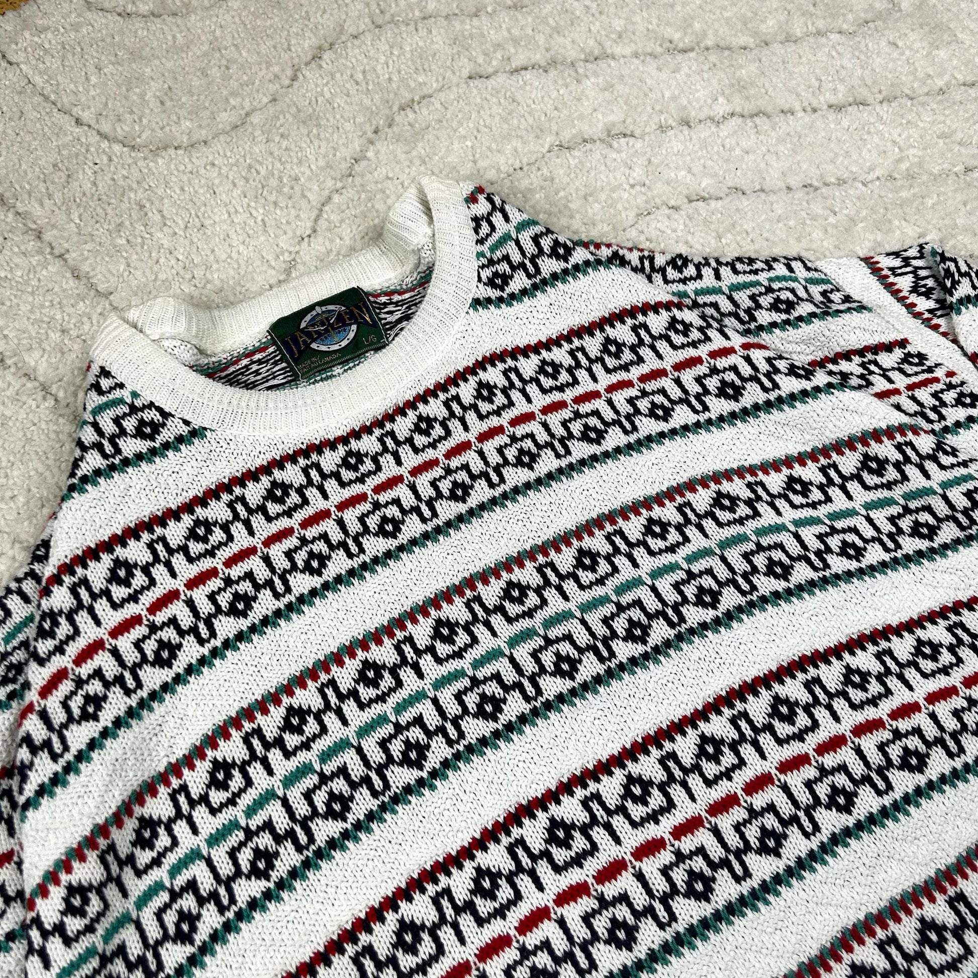 Vintage 80s Jantzen Strickpullover XL - Thriftanova - 