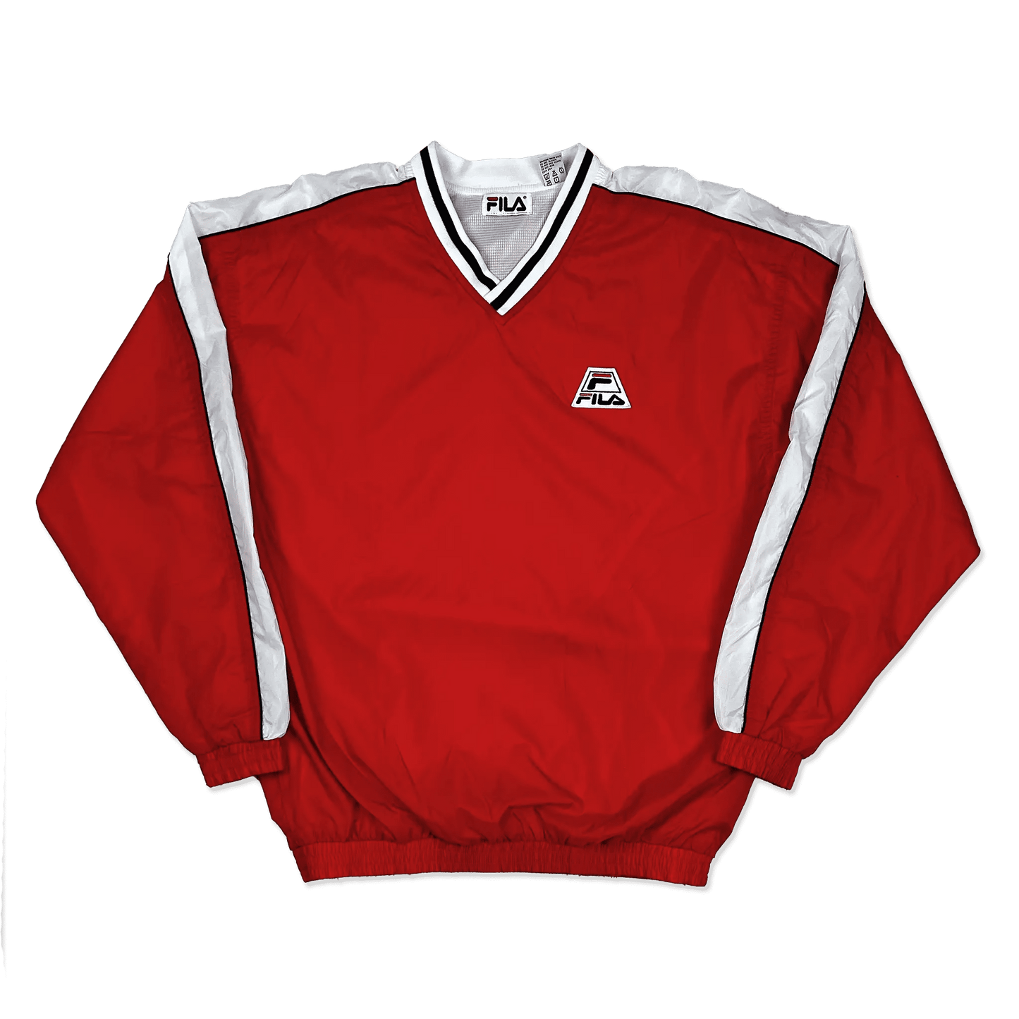 Vintage Fila Windbreaker Rot 90s L - Thriftanova - 