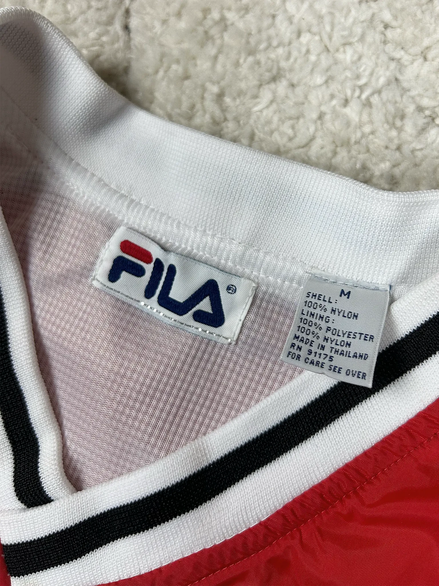 Vintage Fila Windbreaker Rot 90s L - Thriftanova - 