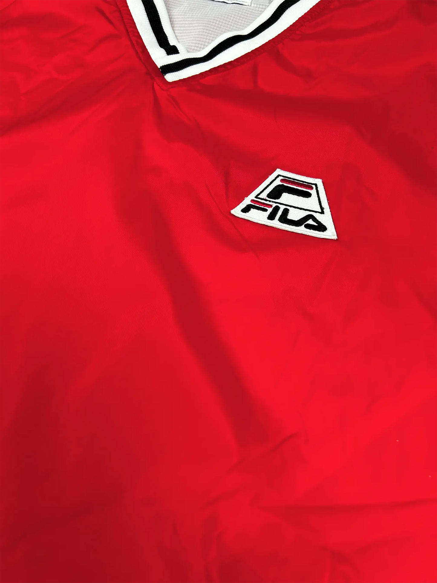 Vintage Fila Windbreaker Rot 90s L - Thriftanova - 