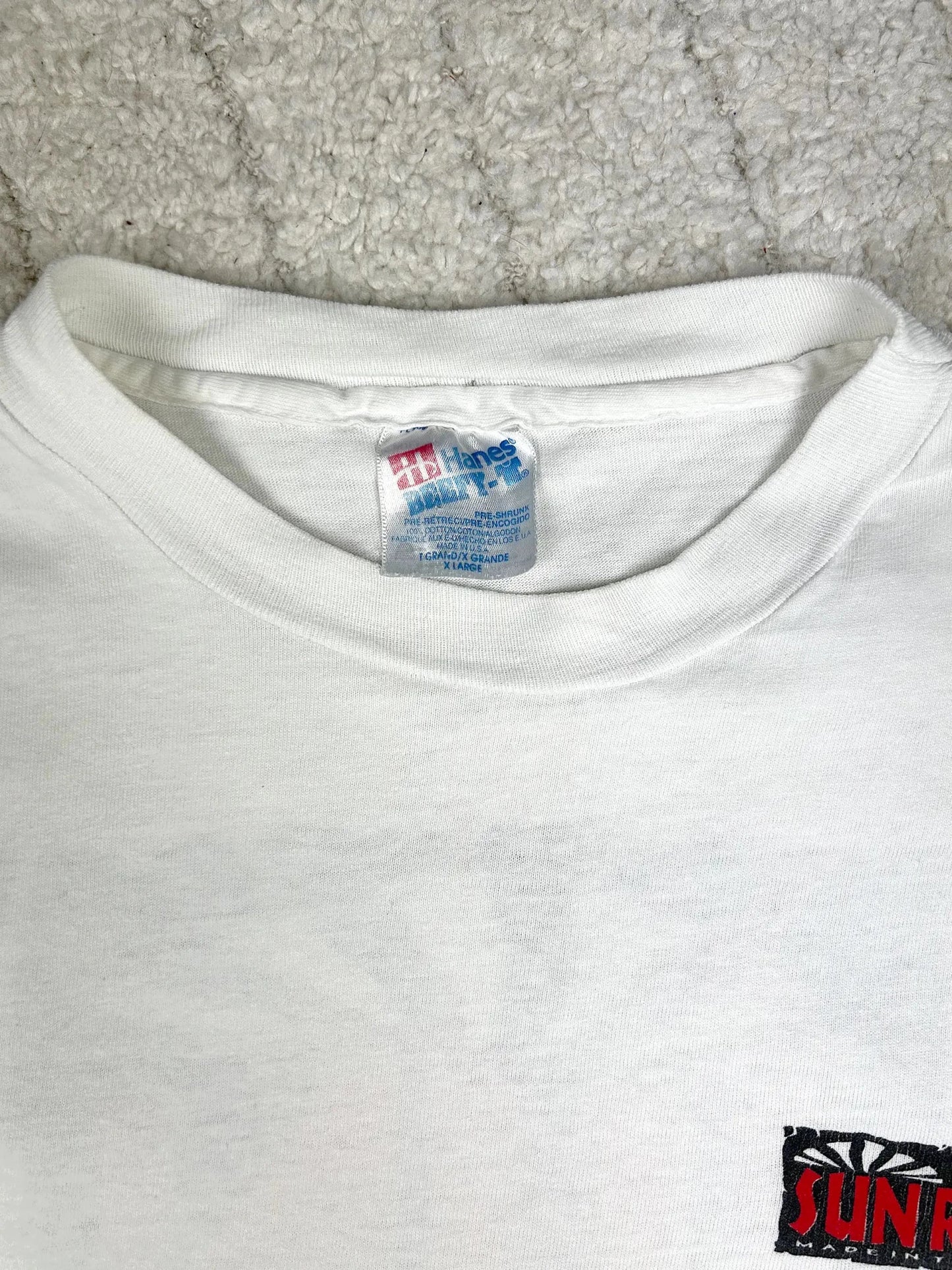 Vintage Hanes Beefy - T T-Shirt SUN Rims Made in USA L - Thriftanova - 
