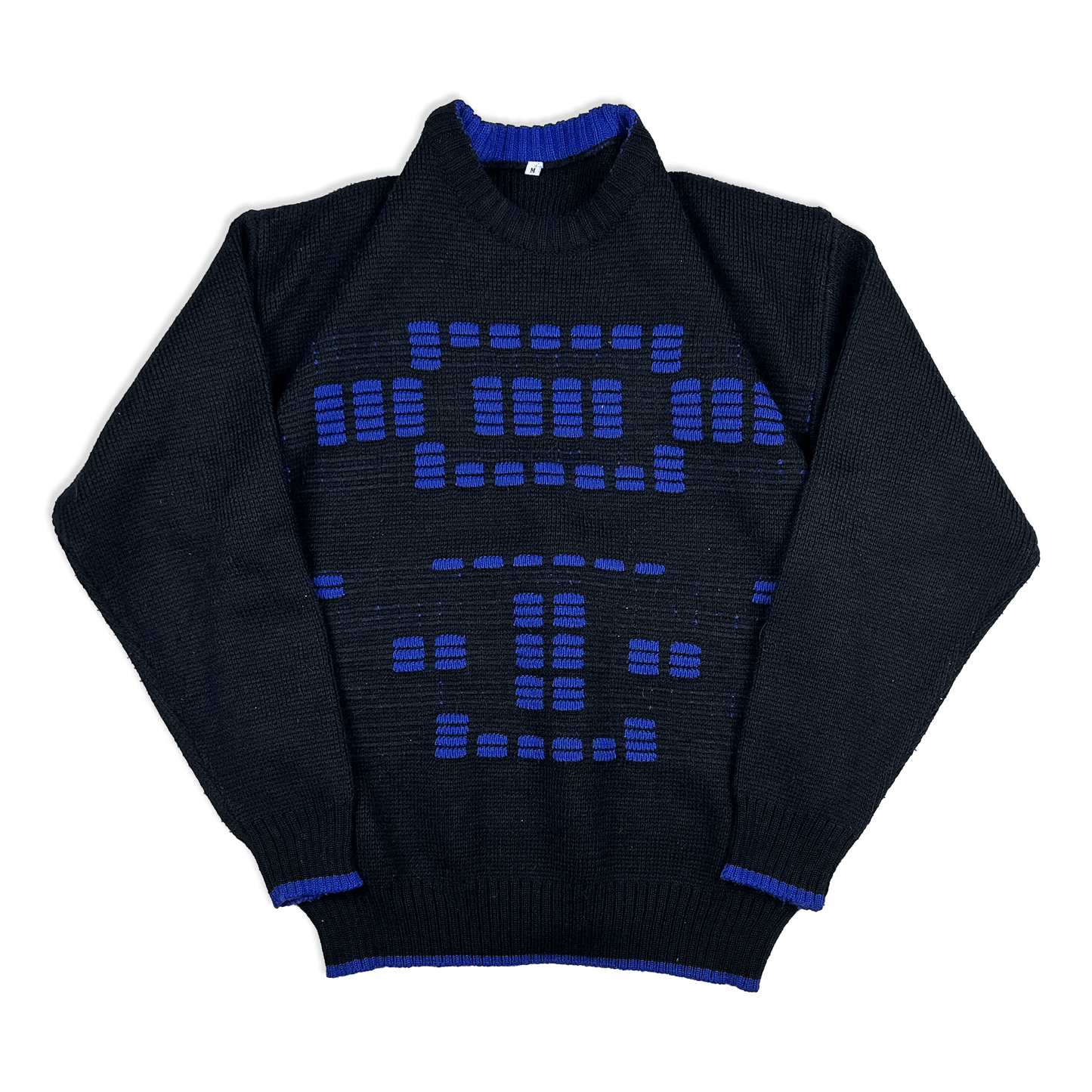 Y2K Muster Strickpullover M - Thriftanova - 