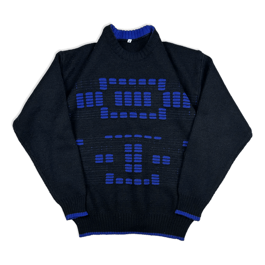 Y2K Muster Strickpullover M - Thriftanova - 